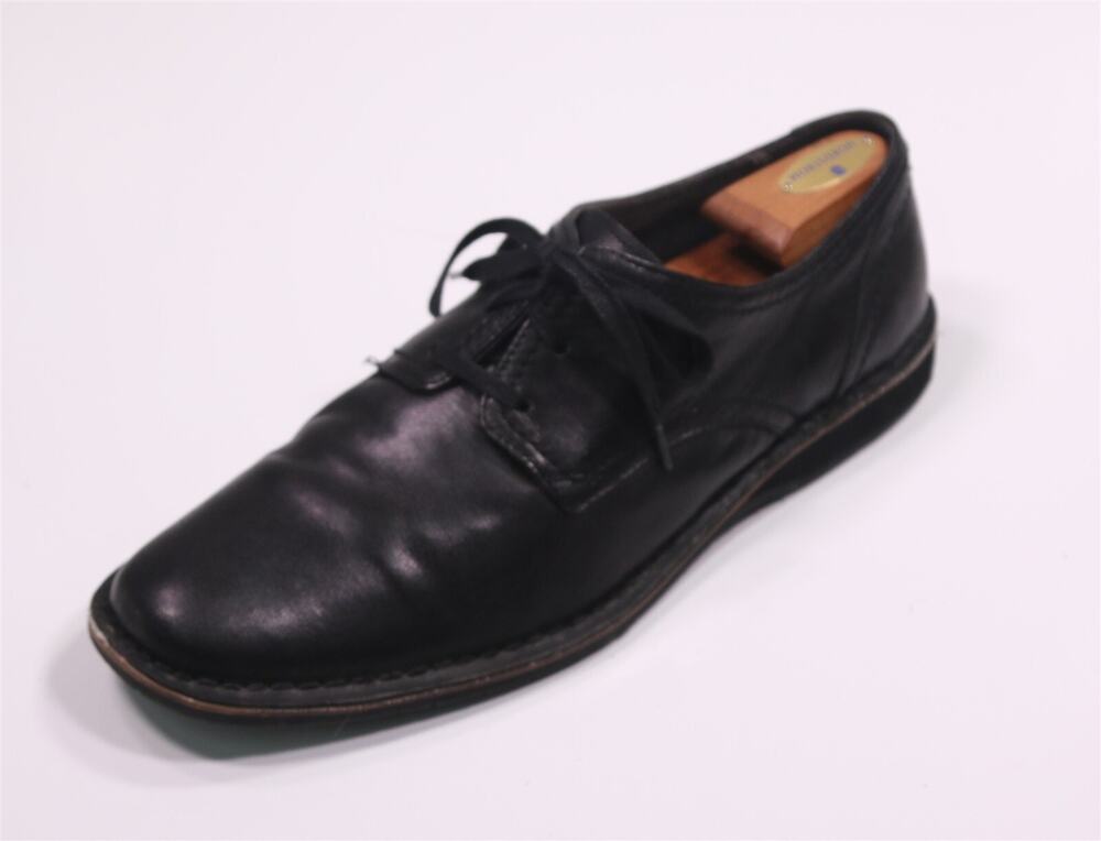 John Varvatos Mens Black Leather Lace Up Oxford Dress Shoes US 13M